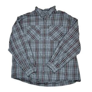 Dri Duck Mens Plaid Button Up Shirt Long Sleeve 4XL